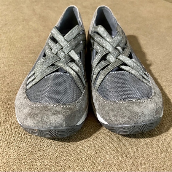 Dansko Hilde grey metallic slip on walking shoe - Picture 3 of 14